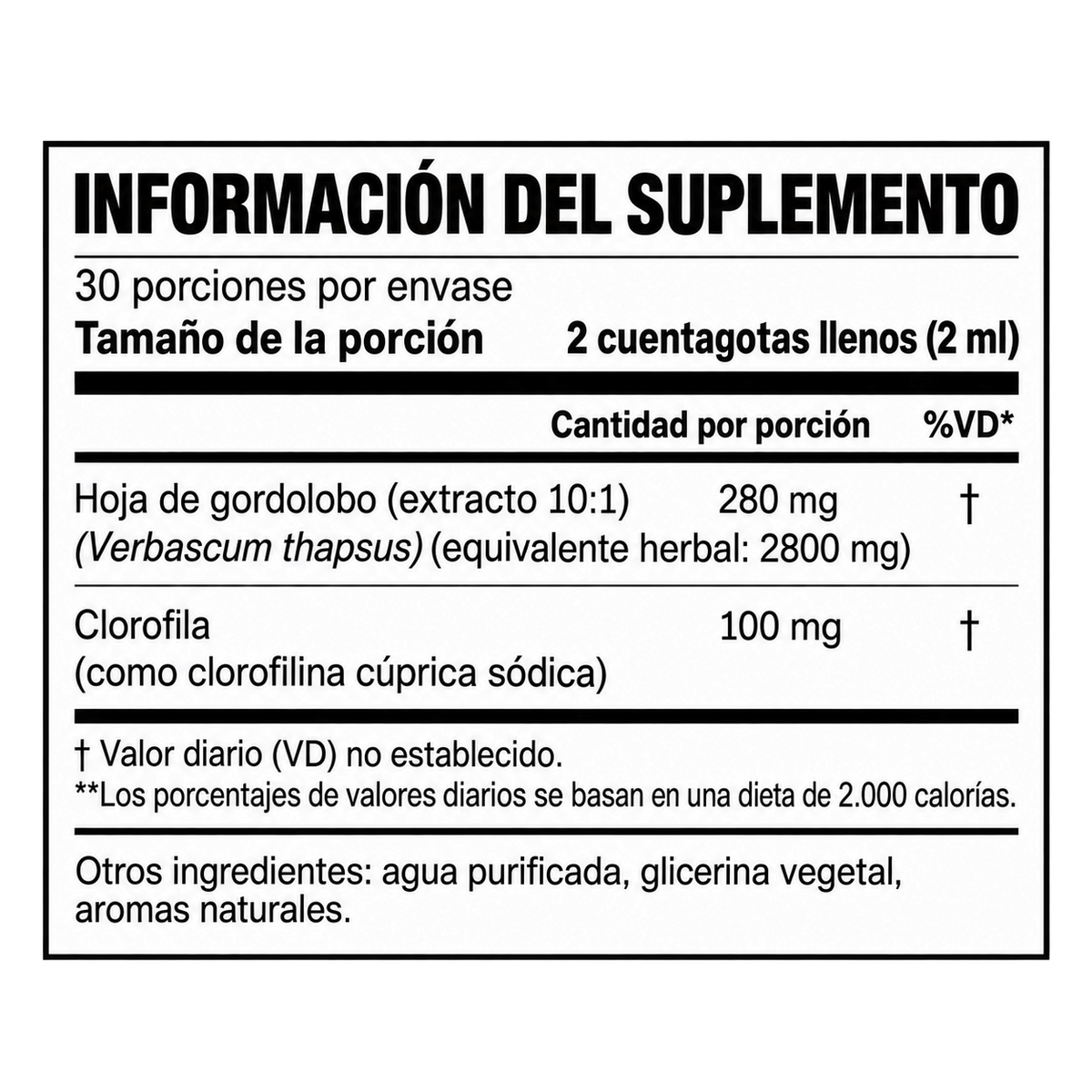 Mullein Gotas para los Pulmones