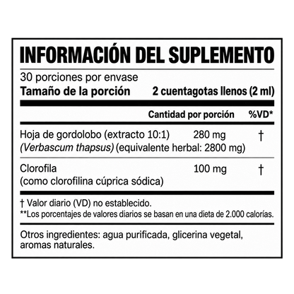 Mullein Gotas para los Pulmones